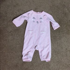 Little Girl Carter’s Fleece Baby Onesie Romper